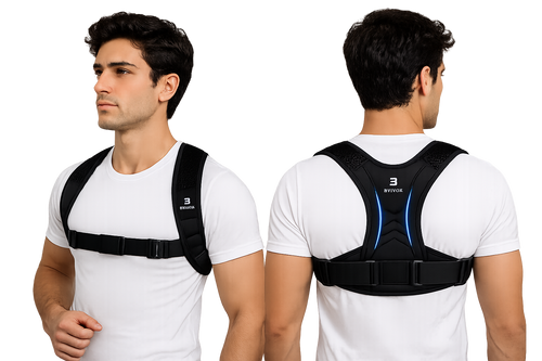 Corrector de Postura Inteligente BYNOX™ | Soporte Ergonómico Ajustable para Espalda y Hombros